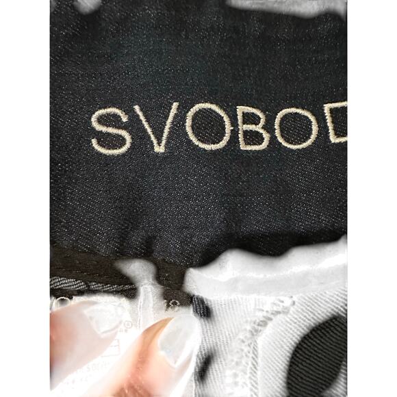 SVOBODA - Wide Leg Dark Blue Denim Jeans - Sz 18 Tall - Picture 5 of 11